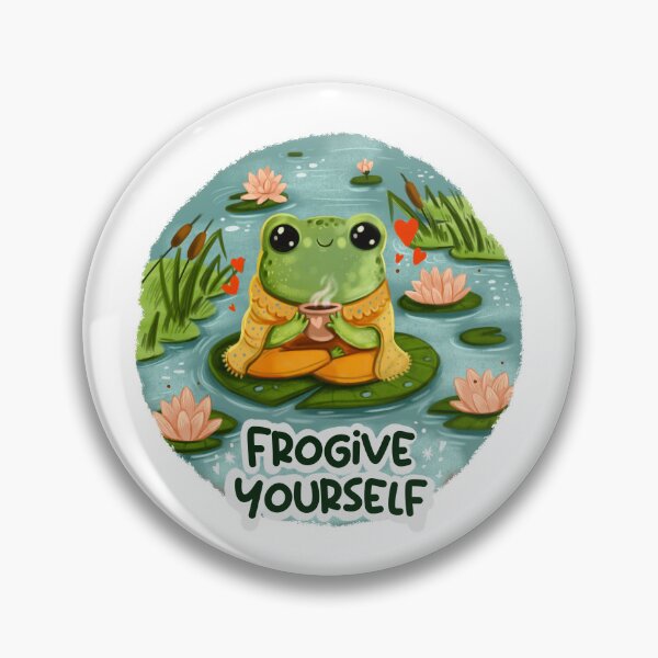 Item preview, Frogive Yourself - Cute Frog Self Care Art designed and sold by Vuckovicdraws.