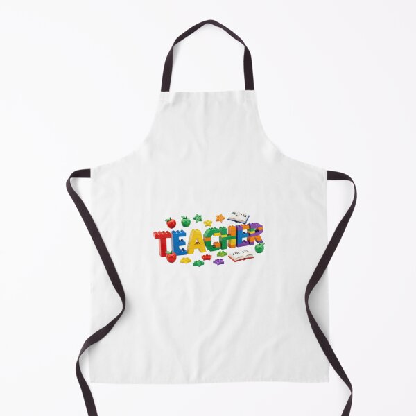 Item preview, **LEGO Teacher - Colorful Building Bricks Typography Design with Apple and Books 3D** designed and sold by Petringo.