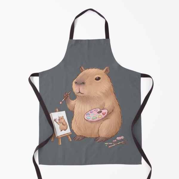 Item preview, Artist Capybara Painting a Self-Portrait designed and sold by sanorastyle.
