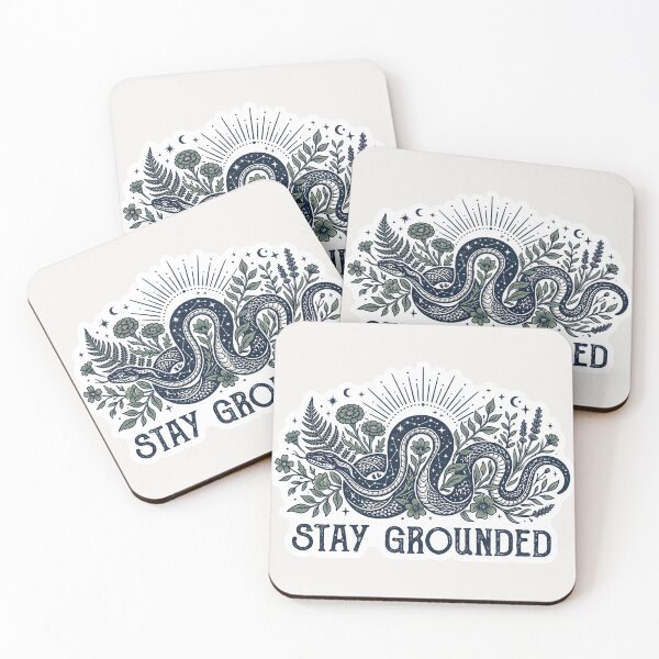 Item preview, Mystical Snake Linocut Vintage Boho Stay Grounded designed and sold by Novastitchshop.