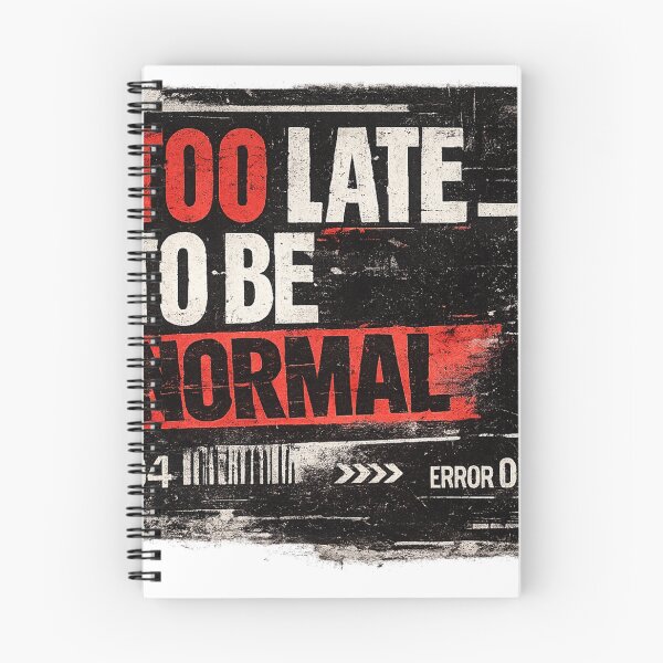 Item preview, Too Late To Be Normal – Distressed Grunge Rebel Typography designed and sold by FusiTink.