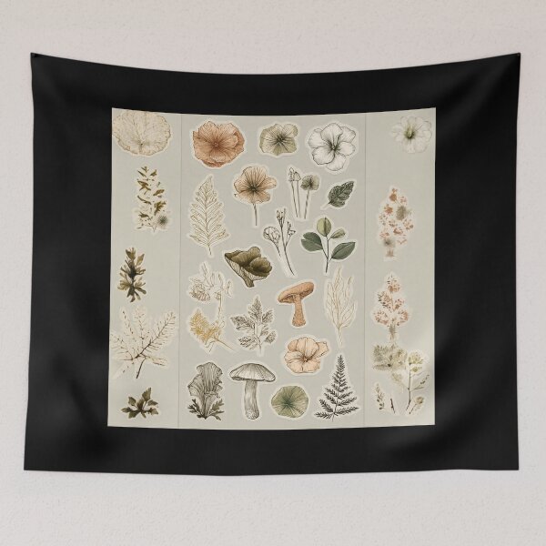 Item preview, Cottagecore Botanical Sticker Pack - Earthy Line Art designed and sold by QutteshopLM .