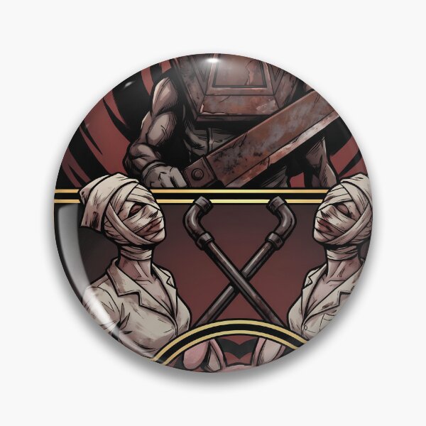 Item preview, Pyramid Head Silent Hill Fan Art – Red Helmet Great Knife Horror Design designed and sold by Senpaiwaves.