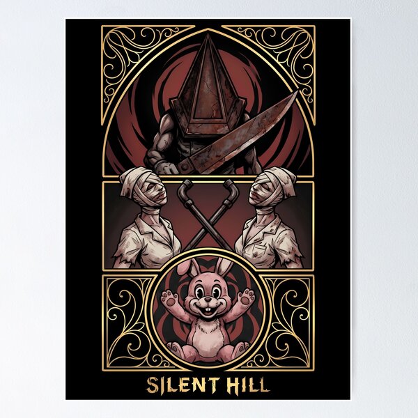 Item preview, Pyramid Head Silent Hill Fan Art – Red Helmet Great Knife Horror Design designed and sold by Senpaiwaves.