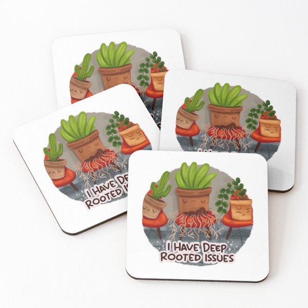 Item preview, I Have Deep Rooted Issues - Cute Plant Pun designed and sold by Vuckovicdraws.