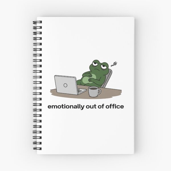 Item preview, Emotionally Out Of Office | Exhausted Frog Humor designed and sold by StaticHabit.