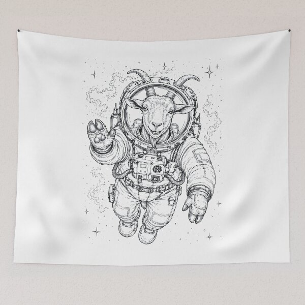 Item preview, Vintage Goat Astronaut Animal Lover designed and sold by TerryConnells.