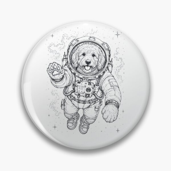 Item preview, Vintage Goldendoodle Astronaut Dog Dad Mom Lover designed and sold by TerryConnells.