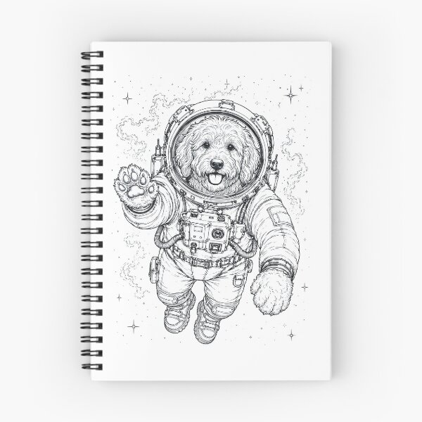 Item preview, Vintage Goldendoodle Astronaut Dog Dad Mom Lover designed and sold by TerryConnells.