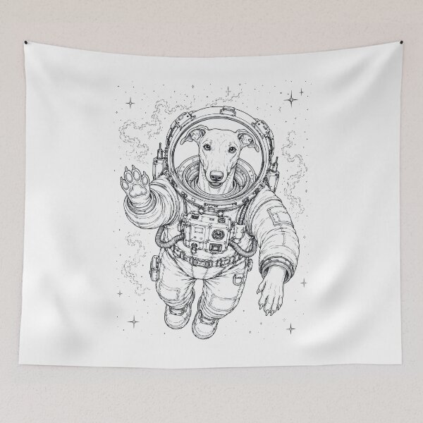 Item preview, Vintage Greyhound Astronaut Dog Dad Mom Lover designed and sold by TerryConnells.
