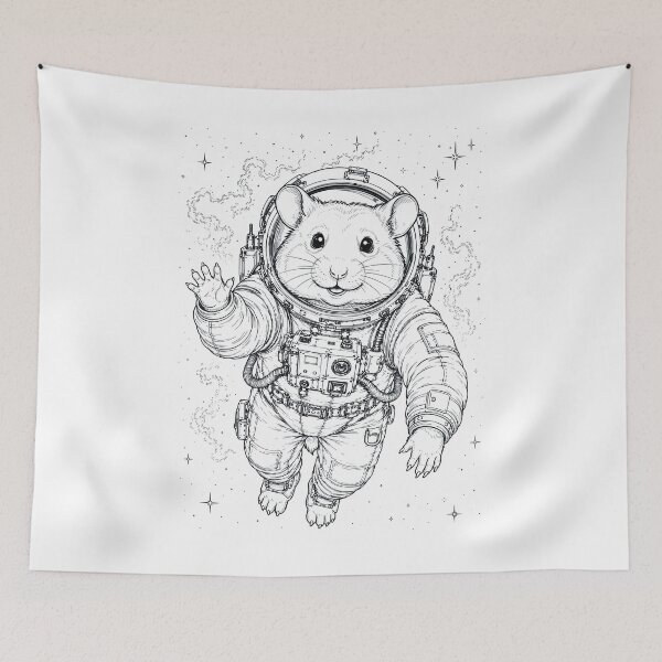 Item preview, Vintage Hamster Astronaut Animal Lover designed and sold by TerryConnells.