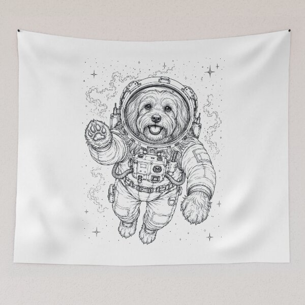 Item preview, Vintage Havanese Astronaut Dog Dad Mom Lover designed and sold by TerryConnells.