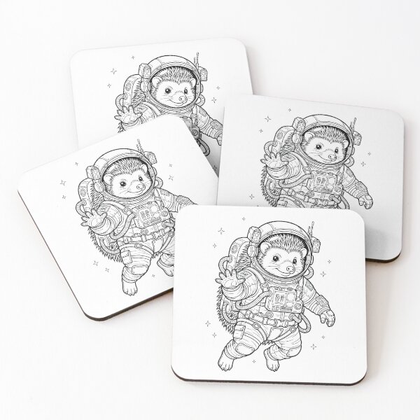 Item preview, Vintage Hedgehog Astronaut Animal Lover designed and sold by TerryConnells.