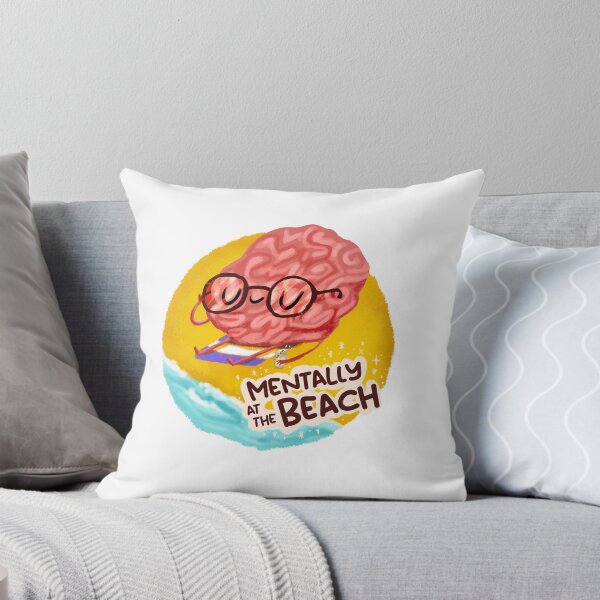 Item preview, Mentally At The Beach - Funny Brain Vacation Art designed and sold by Vuckovicdraws.
