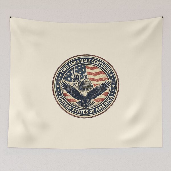 Item preview, Two Half Centuries United States Eagle Badge Anniversary Tee designed and sold by Fanverse Merchandise.