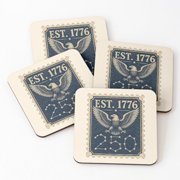 Item preview, Est 1776 Patriotic Eagle Stamp 250 Anniversary Gift Tee designed and sold by Fanverse Merchandise.