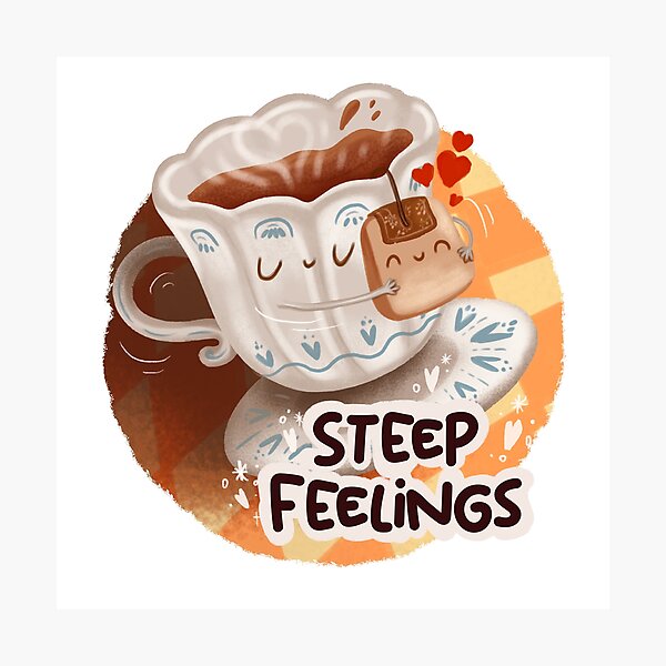 Item preview, Sentimientos intensos - Un juego de palabras ingenioso sobre el té designed and sold by Vuckovicdraws.