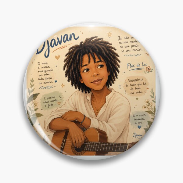 Item preview, Cantor Djavan designed and sold by Traços do Brasil .