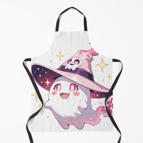 Artikelvorschau, Cute Ghost Witch | Kawaii Magical Spirit with Cosmic Wizard Hat entworfen und verkauft von TattooDrive.