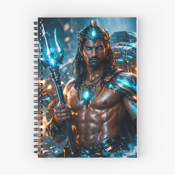 Item preview, Varuna Bionic Sea-Creature — Hindu God Art | Cyberpunk designed and sold by CosmicLotusArt.