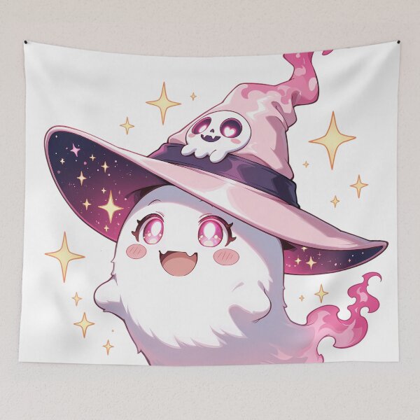Item preview, Cute Ghost Witch | Kawaii Magical Spirit with Cosmic Wizard Hat designed and sold by TattooDrive.