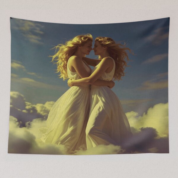 Item preview, Heavenly sisterly love, united in the heart on clouds designed and sold by Kimenta Fashion.