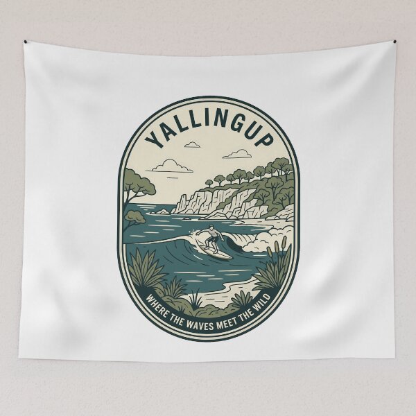 Item preview, Vintage Yallingup Western Australia Surf Badge designed and sold by k3rstman1.