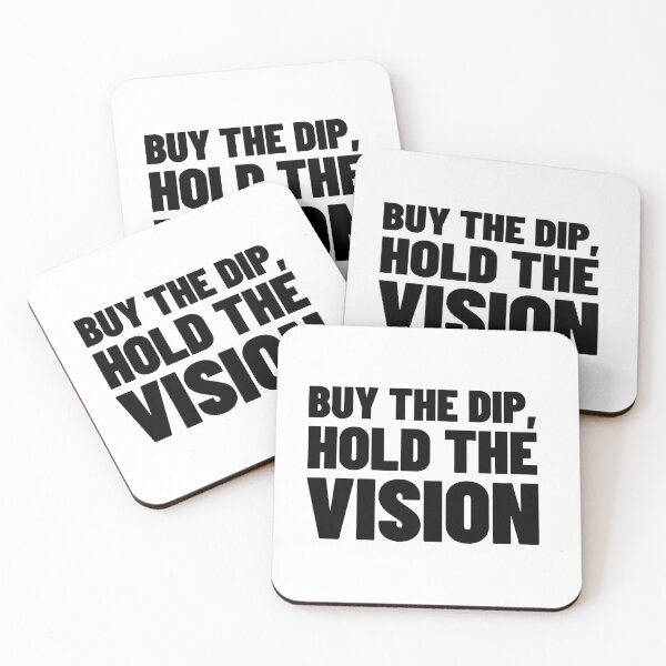 Item preview, Buy The Dip, Hold The Vision - Crypto & Stock Trader Quote designed and sold by MotionBanana Art.