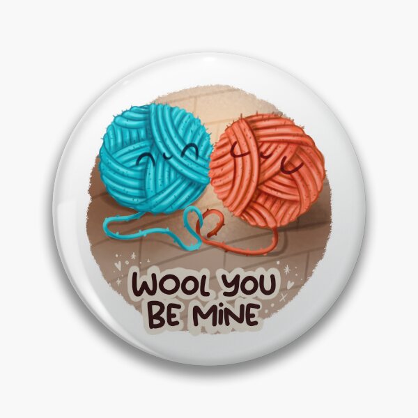 Item preview, Wool You Be Mine - Cute Yarn Valentine designed and sold by Vuckovicdraws.