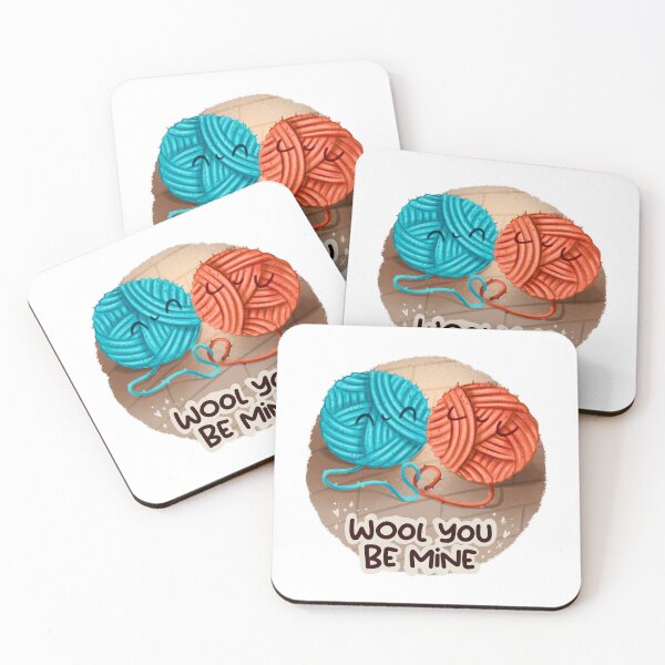Item preview, Wool You Be Mine - Cute Yarn Valentine designed and sold by Vuckovicdraws.
