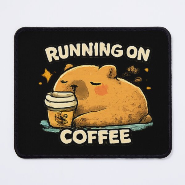 Item preview, Running On Coffee Sleepy Capybara designed and sold by Hobby-up.