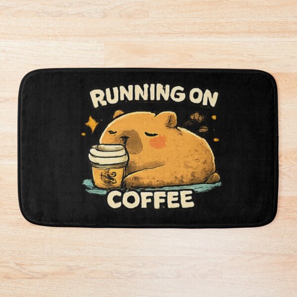 Item preview, Running On Coffee Sleepy Capybara designed and sold by Hobby-up.