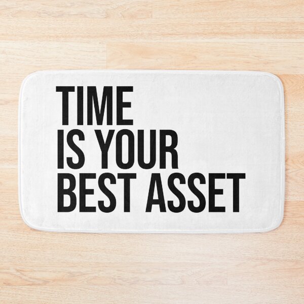 Item preview, Time Is Your Best Asset - Financial Independence & Investing Quote designed and sold by MotionBanana Art.