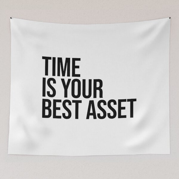 Item preview, Time Is Your Best Asset - Financial Independence & Investing Quote designed and sold by MotionBanana Art.