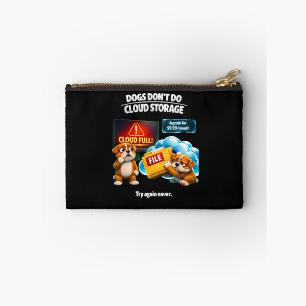 Item preview, Dogs Don’t Do Cloud Storage – Funny 3D Bulldog Meme designed and sold by Timeless Junction.