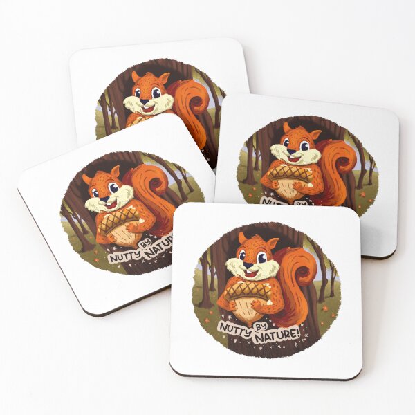 Item preview, Nutty By Nature - Cute Squirrel Pun designed and sold by Vuckovicdraws.