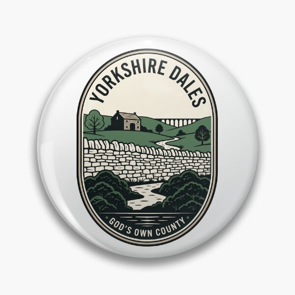 Item preview, Yorkshire Dales God's Own County Vintage Badge designed and sold by k3rstman1.