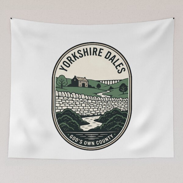Item preview, Yorkshire Dales God's Own County Vintage Badge designed and sold by k3rstman1.