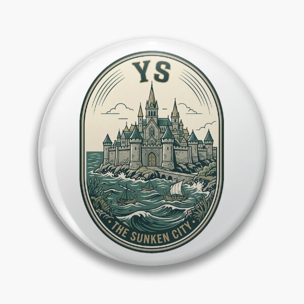 Item preview, Ys The Sunken City Vintage Mythological Badge designed and sold by k3rstman1.
