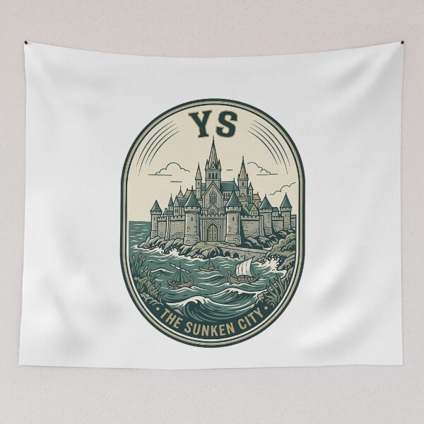 Item preview, Ys The Sunken City Vintage Mythological Badge designed and sold by k3rstman1.