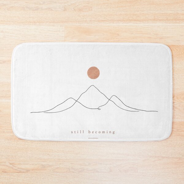 Item preview, Still Becoming – Minimalist Mountain Sunset Growth Quote designed and sold by FusiTink.