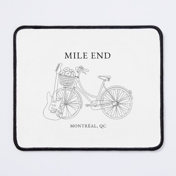Item preview, Montreal Mile End Vintage Bicycle Bagels Guitar Minimalist Art designed and sold by Fenay Designs.