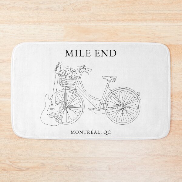 Item preview, Montreal Mile End Vintage Bicycle Bagels Guitar Minimalist Art designed and sold by Fenay Designs.