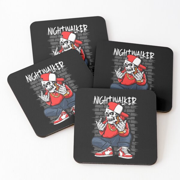 Item preview, Nightwalker Skeleton Streetwear – Hip Hop Skull Graffiti Urban Graphic Design designed and sold by DERA RAY.