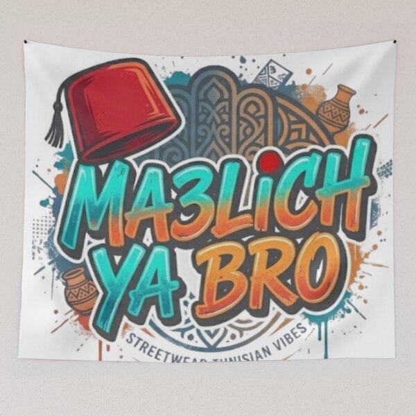 Item preview, Ma3lich Ya Bro - Tunisian Streetwear Style designed and sold by Salma.Store.