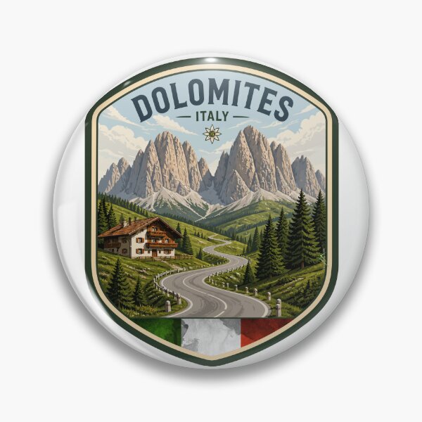 Item preview, Dolomites Mountains Italy Dolomiti Italia Sticker T-Shirt 03 designed and sold by OuterShellUK.