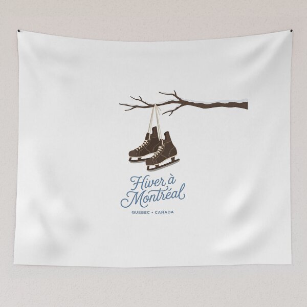 Item preview, Hiver a Montreal Winter Ice Skates Quebec Canada designed and sold by Fenay Designs.