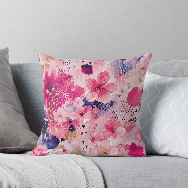 Artikelvorschau, Kirschblüten Blumen Floral Muster Abstrakt Geometrisch Pink Rose entworfen und verkauft von ColdStarfish.