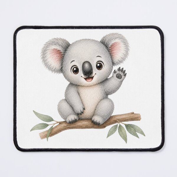 Item preview, Koala Sitting on Branch Waving Happily designed and sold by Passionread.