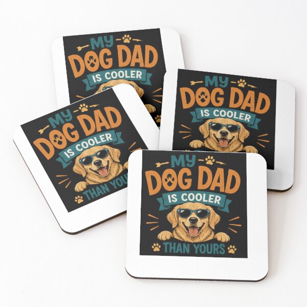 Item preview, My Dog Dad Is Cooler Than Yours Funny Dog Dad Shirt designed and sold by PoojaArtLab.